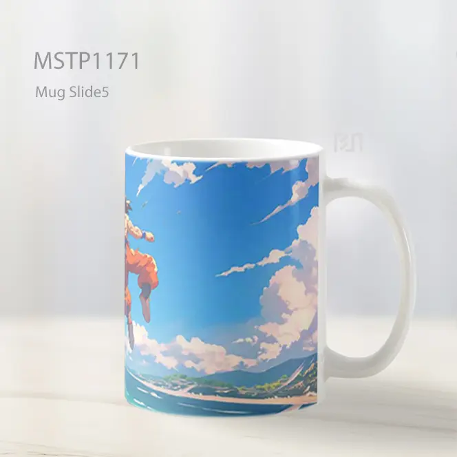 Goku Terbang Di Atas Pantai Musim Panas Mug MSTP1171 - All-side / Desain