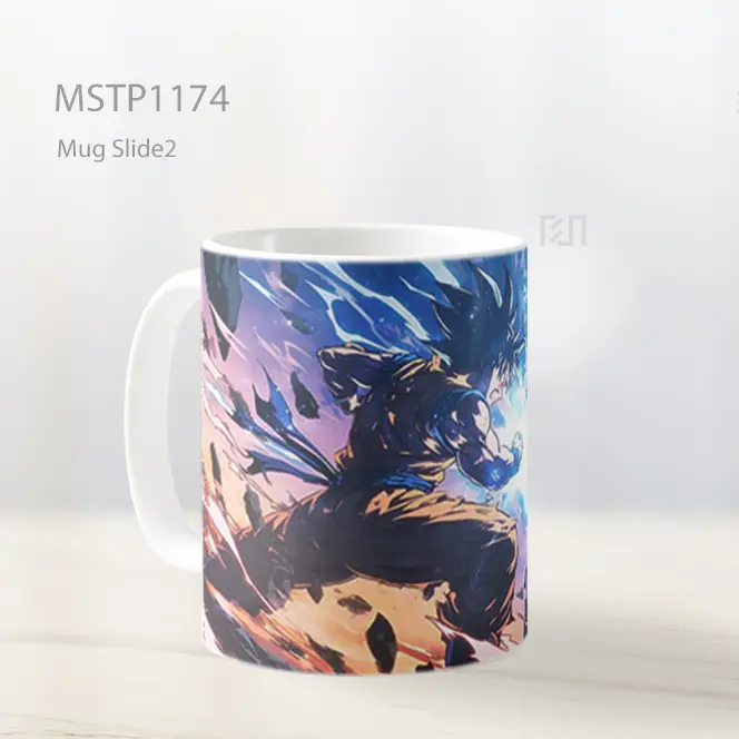 Goku Ultra Instinct Kamehameha Burst Power Mug MSTP1174 - All-side / Desain