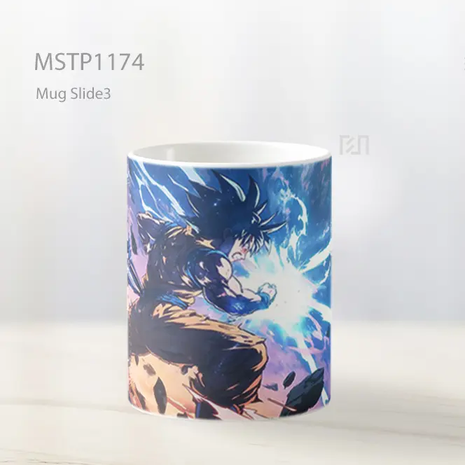 Goku Ultra Instinct Kamehameha Burst Power Mug MSTP1174 - All-side / Desain