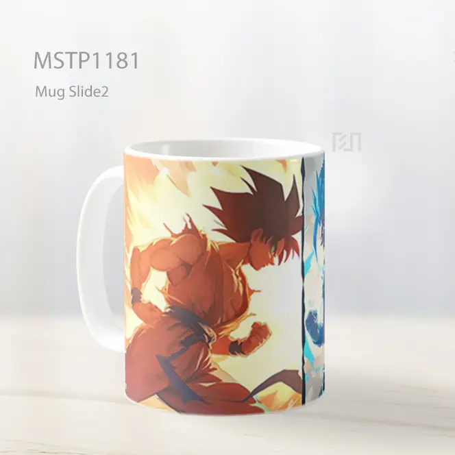 Goku Vs Vegeta Super Saiyan Power Mug MSTP1181 - All-side / Desain