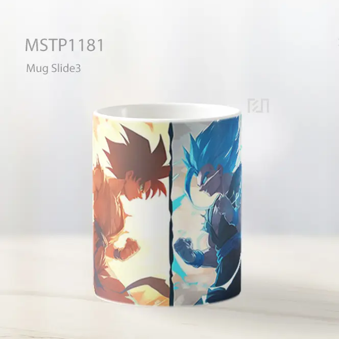 Goku Vs Vegeta Super Saiyan Power Mug MSTP1181 - All-side / Desain