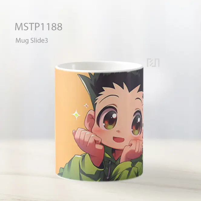 Gon Freecss Chibi Wajah Berkilau Mug MSTP1188 - All-side / Desain