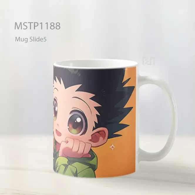 Gon Freecss Chibi Wajah Berkilau Mug MSTP1188 - All-side / Desain