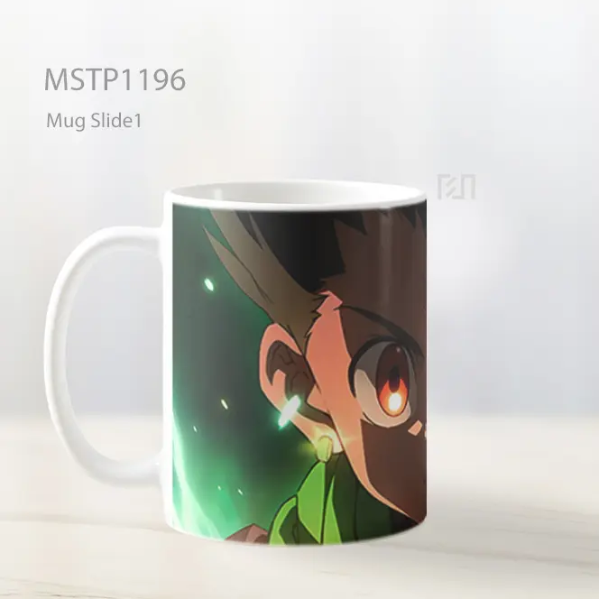 Gon Freecss Serius Hijau Mug MSTP1196 - All-side / Desain