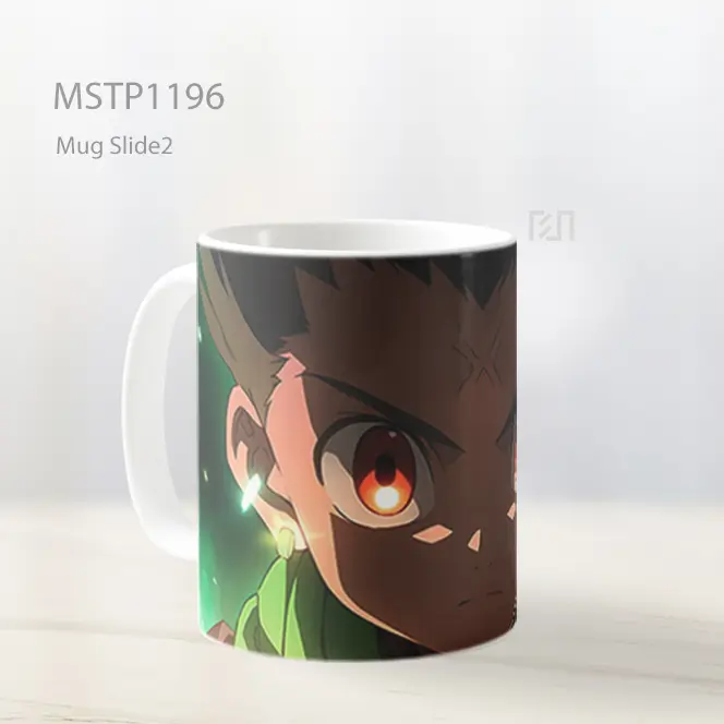 Gon Freecss Serius Hijau Mug MSTP1196 - All-side / Desain