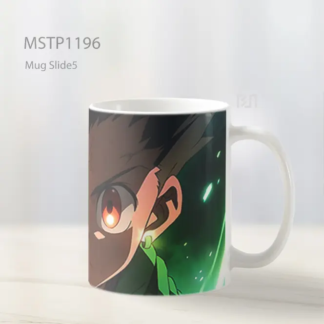 Gon Freecss Serius Hijau Mug MSTP1196 - All-side / Desain