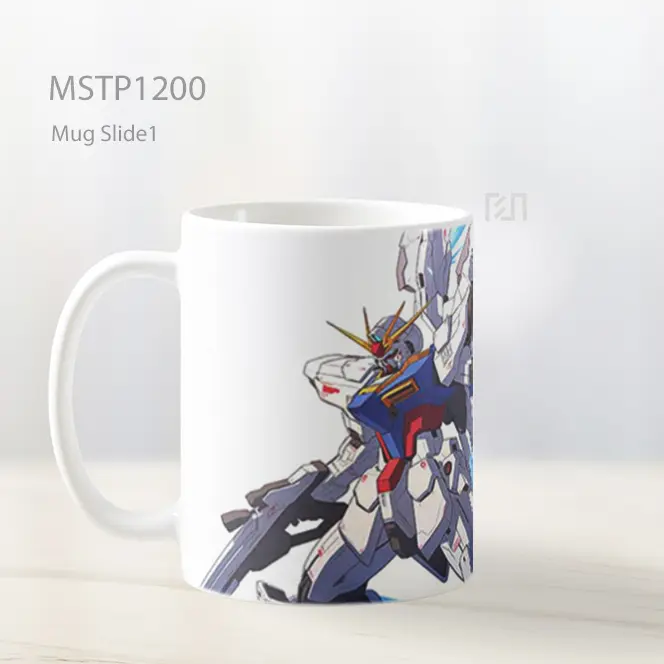 Gundam Freedom Mecha Cool Background Mug MSTP1200 - All-side / Desain
