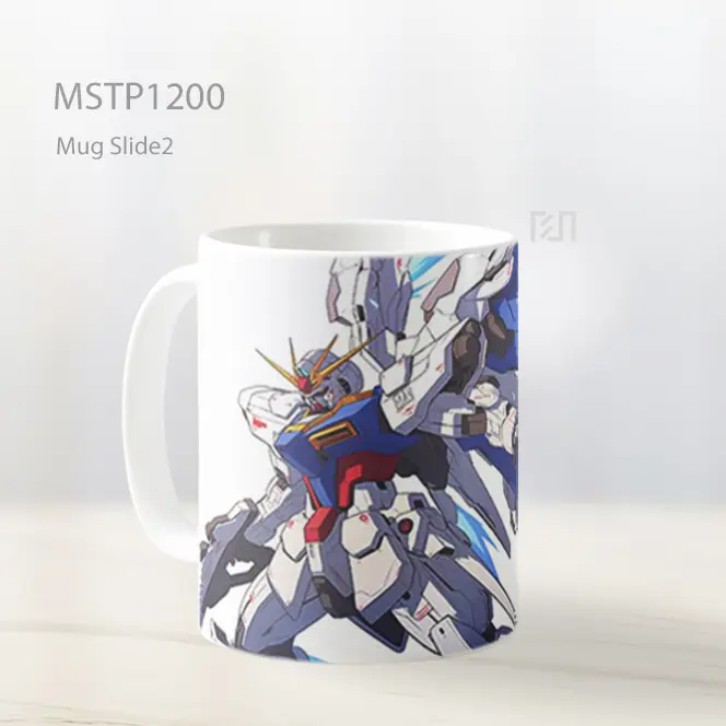 Gundam Freedom Mecha Cool Background Mug MSTP1200 - All-side / Desain
