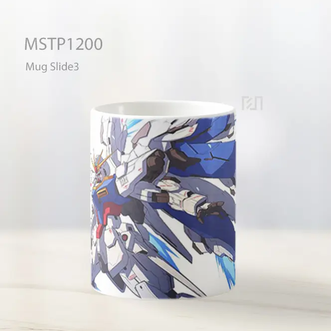 Gundam Freedom Mecha Cool Background Mug MSTP1200 - All-side / Desain