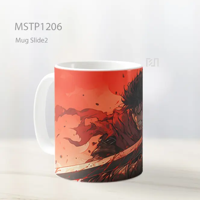 Guts Dalam Pertarungan Merah Mug MSTP1206 - All-side / Desain