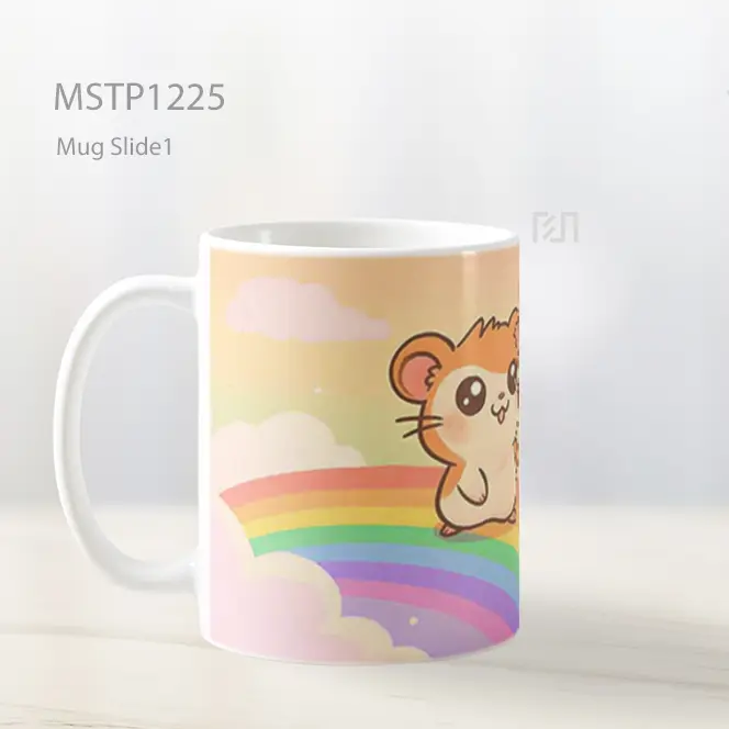 Hamtaro And Bijou Cinta Pelangi Mug MSTP1225 - All-side / Desain