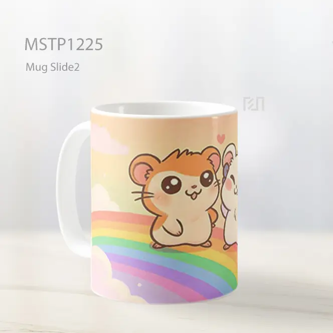 Hamtaro And Bijou Cinta Pelangi Mug MSTP1225 - All-side / Desain