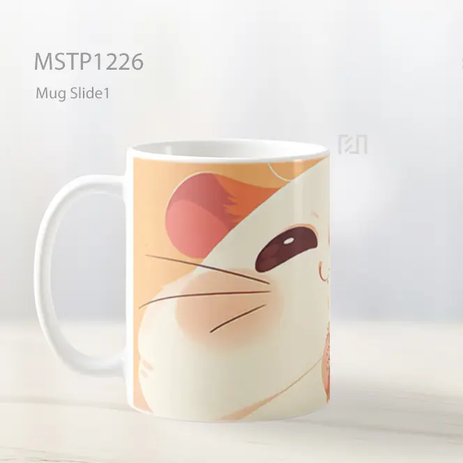 Hamtaro Lucu Hamster Chubby Pastel Lembut Mug MSTP1226 - All-side / Desain