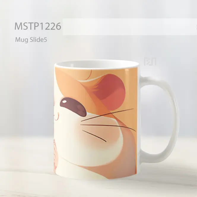 Hamtaro Lucu Hamster Chubby Pastel Lembut Mug MSTP1226 - All-side / Desain
