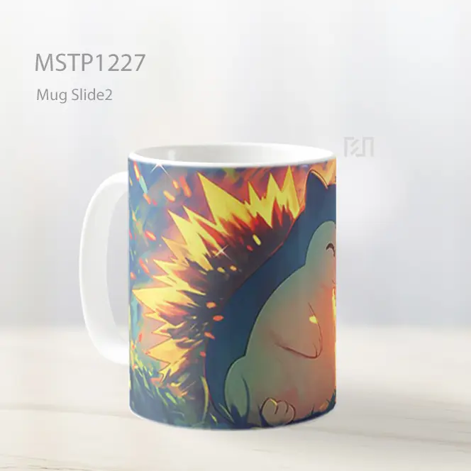 Happy Cyndaquil Latar Pokemon Mug MSTP1227 - All-side / Desain