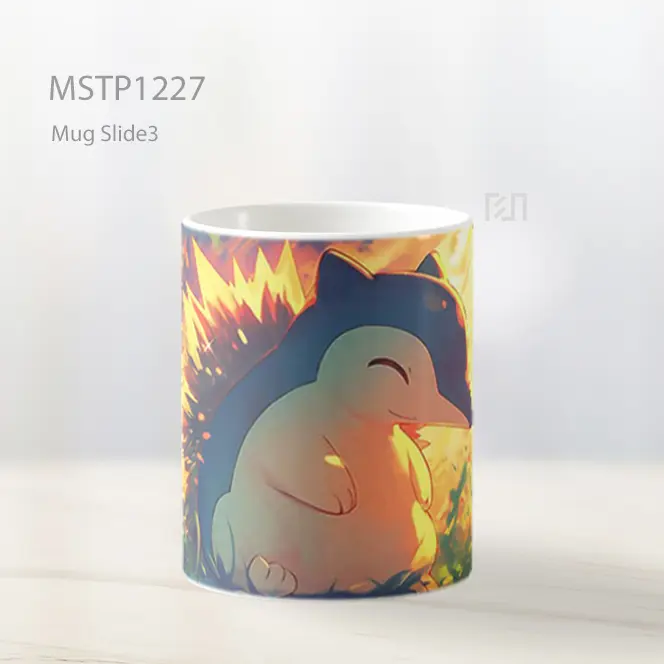 Happy Cyndaquil Latar Pokemon Mug MSTP1227 - All-side / Desain