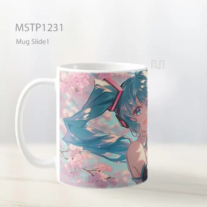 Hatsune Miku Bunga Sakura Mug MSTP1231 - All-side / Desain