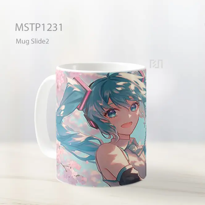 Hatsune Miku Bunga Sakura Mug MSTP1231 - All-side / Desain