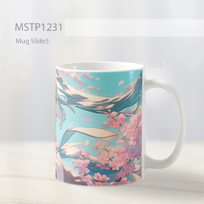 Hatsune Miku Bunga Sakura Mug MSTP1231 - All-side / Desain
