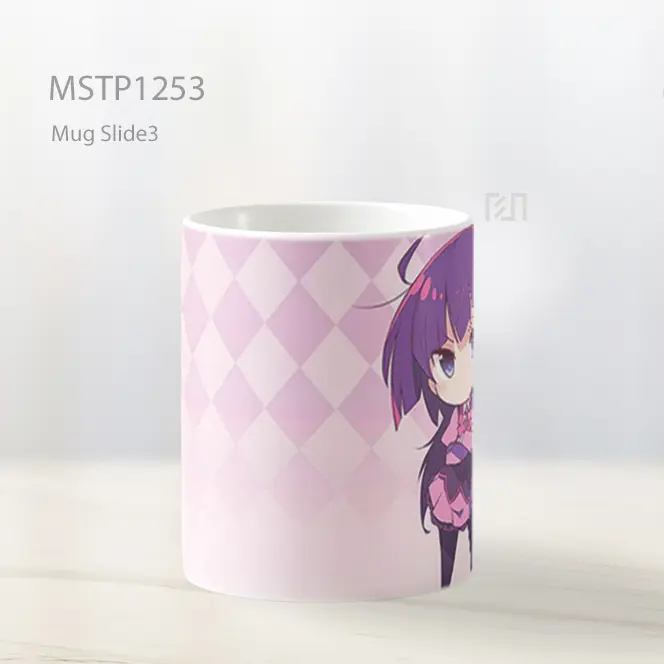 Hitagi Senjoghara Chibi Pink Marah Mug MSTP1253 - All-side / Desain