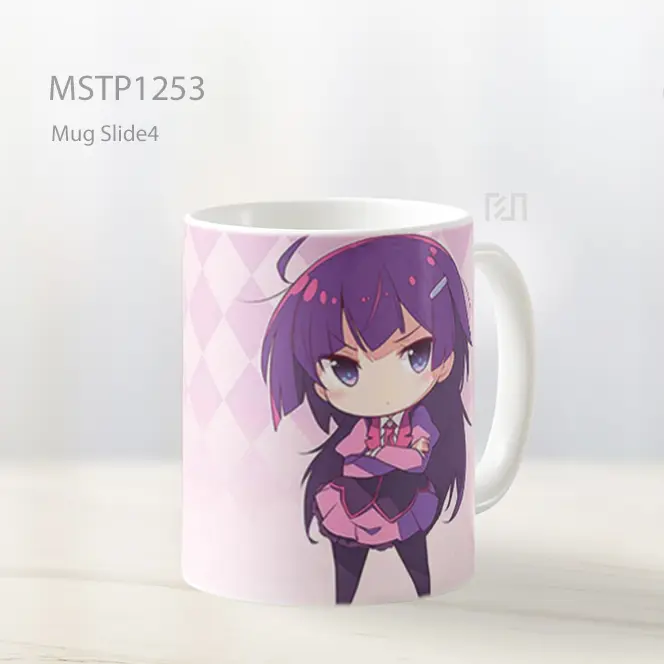 Hitagi Senjoghara Chibi Pink Marah Mug MSTP1253