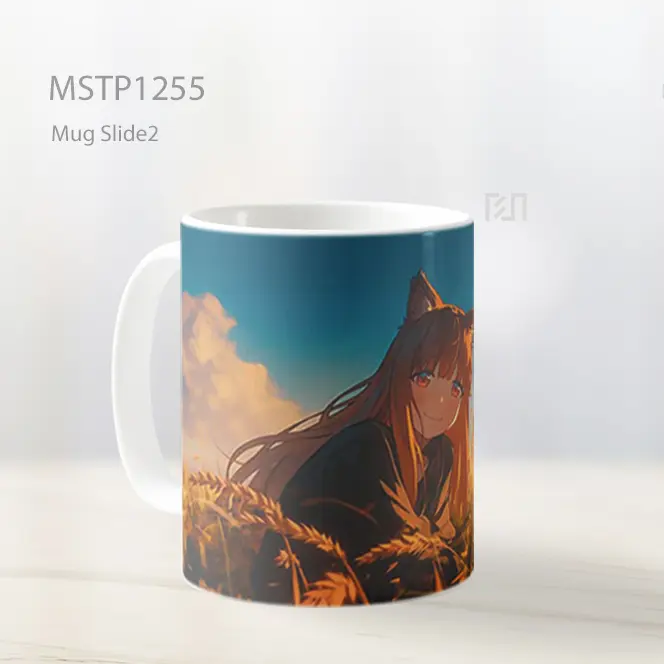 Holo Spice And Wolf Wheat Field Sunset Mug MSTP1255 - All-side / Desain