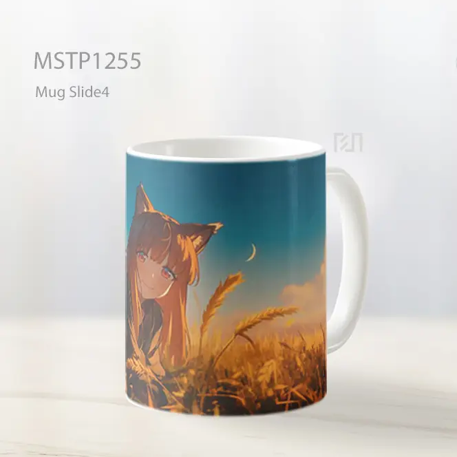 Holo Spice And Wolf Wheat Field Sunset Mug MSTP1255