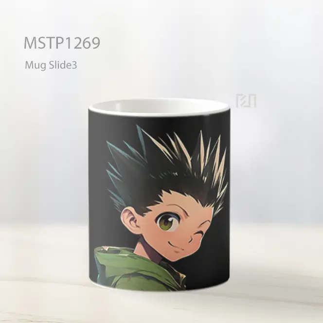 Hxh Gon Freecss Mengedip Hitam Mug MSTP1269 - All-side / Desain