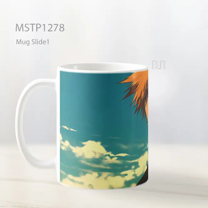 Ichigo Kurosaki Bleach Latar Awan Mug MSTP1278 - All-side / Desain