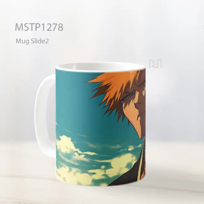 Ichigo Kurosaki Bleach Latar Awan Mug MSTP1278 - All-side / Desain