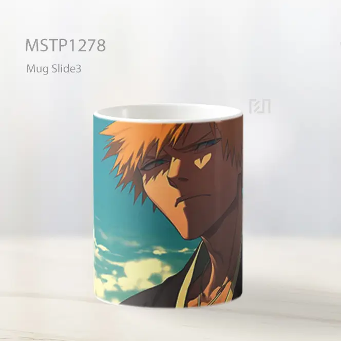Ichigo Kurosaki Bleach Latar Awan Mug MSTP1278 - All-side / Desain