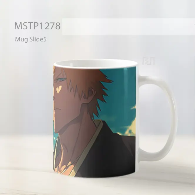 Ichigo Kurosaki Bleach Latar Awan Mug MSTP1278 - All-side / Desain