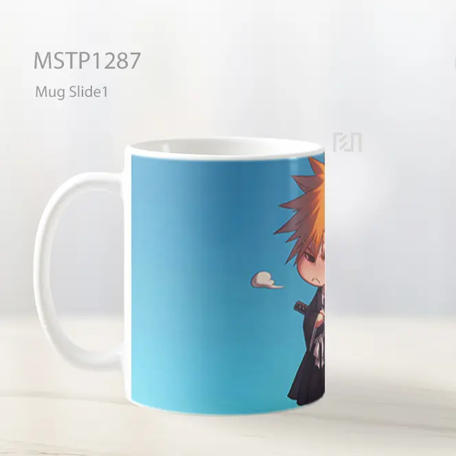 Ichigo Kurosaki Chibi Latar Biru Mug MSTP1287 - All-side / Desain