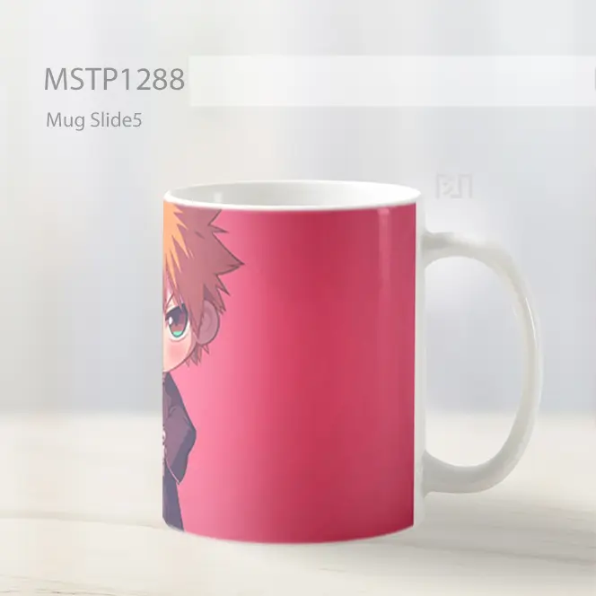 Ichigo Kurosaki Chibi Merona Latar Pink Mug MSTP1288 - All-side / Desain