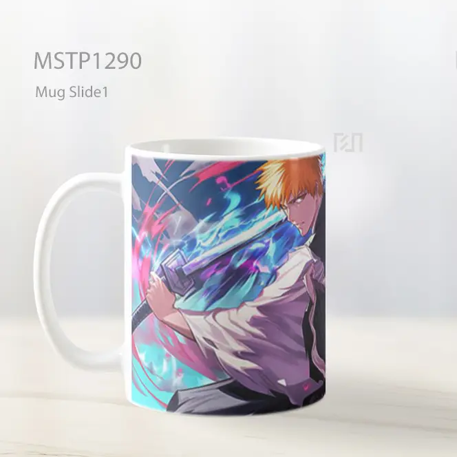 Ichigo Kurosaki Dan Rukia Kuchiki Bleach Mug MSTP1290 - All-side / Desain