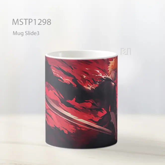 Ichigo Kurosaki Mode Pertarungan Darah Mug MSTP1298 - All-side / Desain