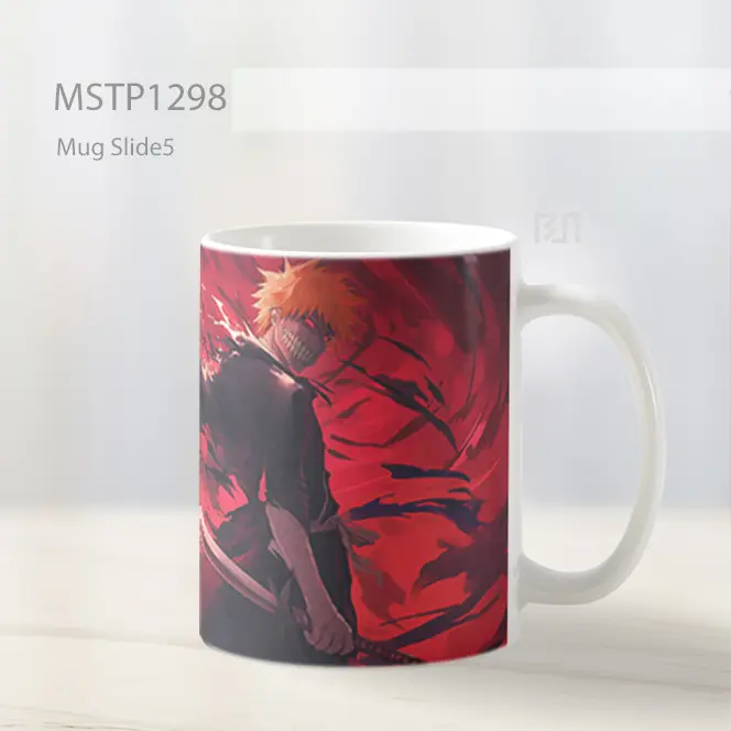 Ichigo Kurosaki Mode Pertarungan Darah Mug MSTP1298 - All-side / Desain