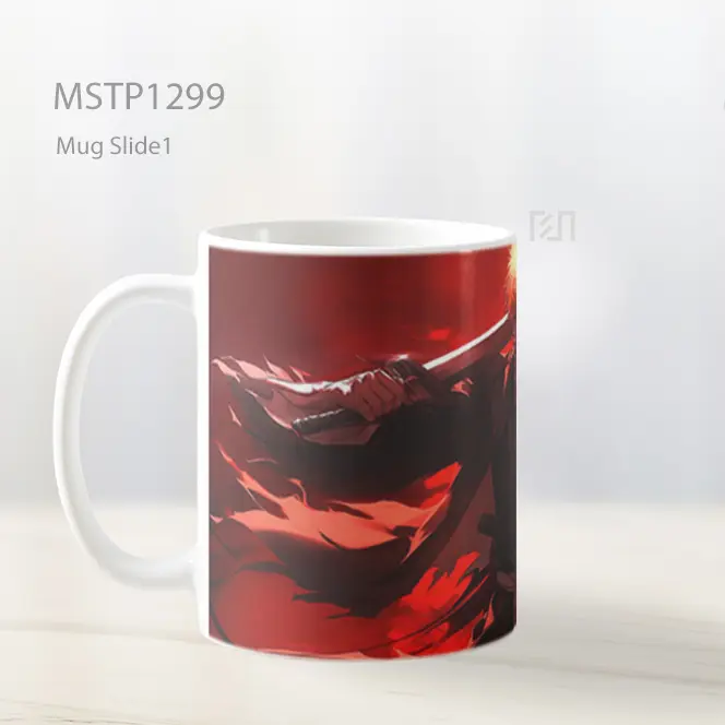 Ichigo Kurosaki Pedang Haori Api Mug MSTP1299 - All-side / Desain