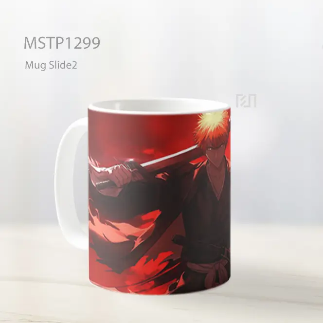 Ichigo Kurosaki Pedang Haori Api Mug MSTP1299 - All-side / Desain