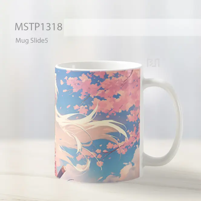 Inuyasha Bunga Pink Mug MSTP1318 - All-side / Desain