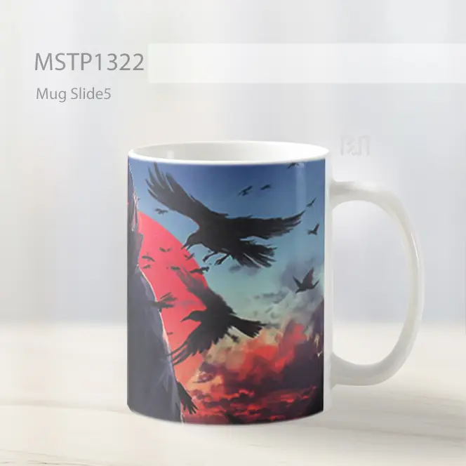 Itachi Naruto Shippuden Sharingan Gagak Mug MSTP1322 - All-side / Desain