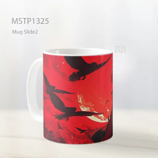 Itachi Uchiha Bulan Merah Malam Mug MSTP1325 - All-side / Desain