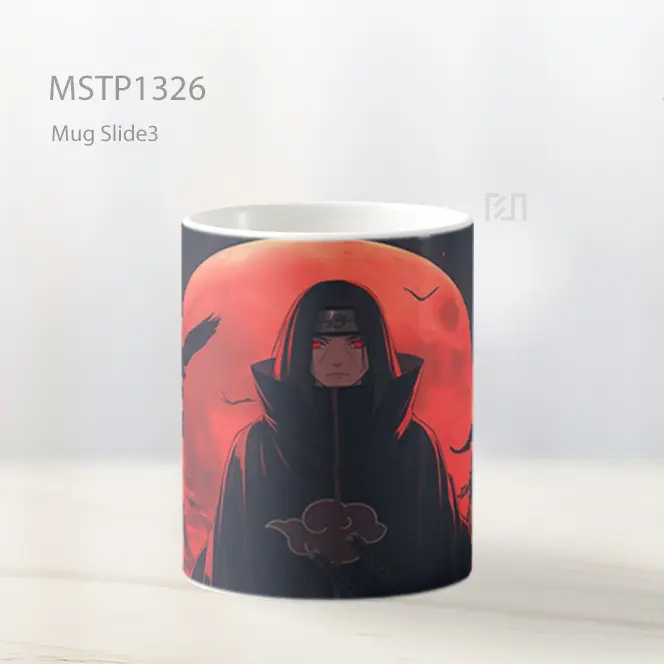 Itachi Uchiha Bulan Purnama Latar Merah Mug MSTP1326 - All-side / Desain