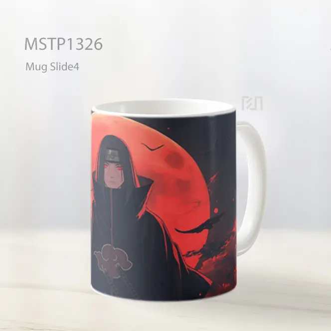 Itachi Uchiha Bulan Purnama Latar Merah Mug MSTP1326
