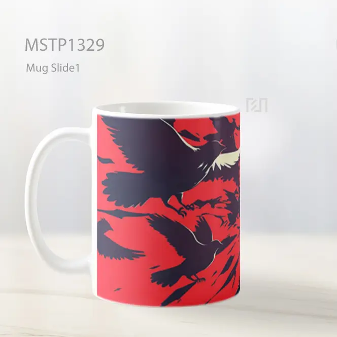 Itachi Uchiha Crow Red Silhouette Mug MSTP1329 - All-side / Desain