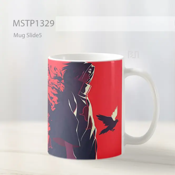 Itachi Uchiha Crow Red Silhouette Mug MSTP1329 - All-side / Desain