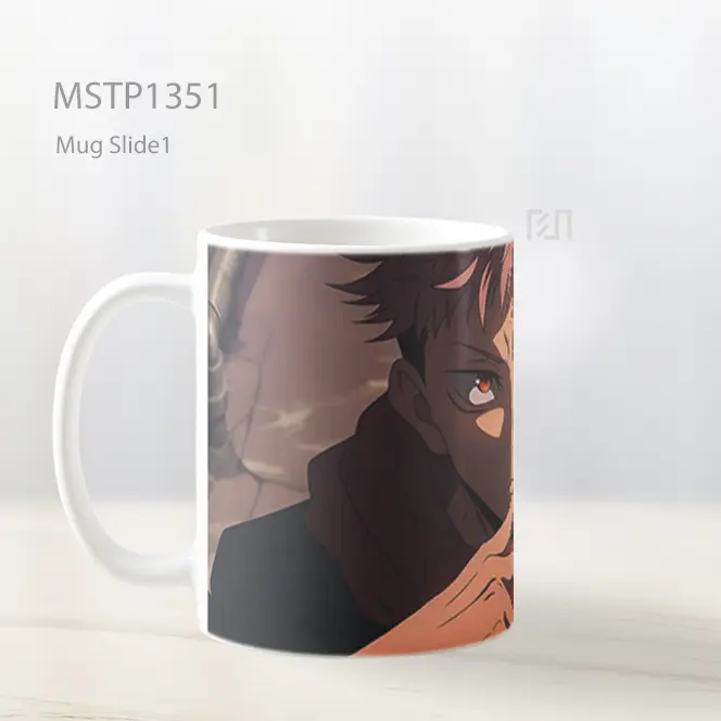 Itadori Jujutsu Kaisen Tatapan Intens Mug MSTP1351 - All-side / Desain