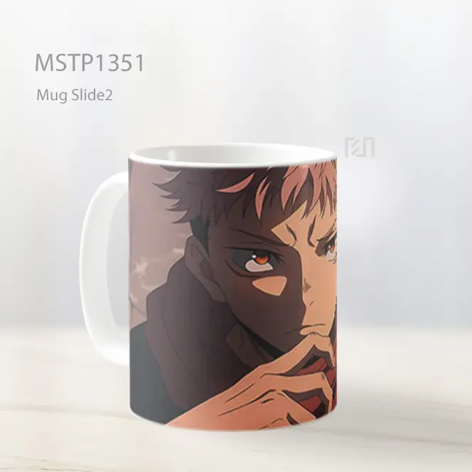 Itadori Jujutsu Kaisen Tatapan Intens Mug MSTP1351 - All-side / Desain