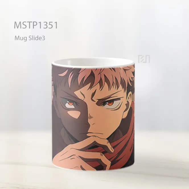 Itadori Jujutsu Kaisen Tatapan Intens Mug MSTP1351 - All-side / Desain