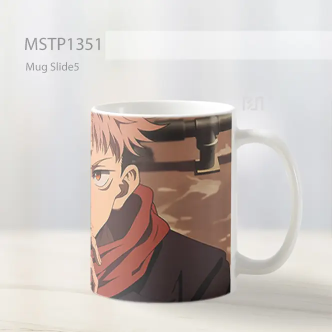 Itadori Jujutsu Kaisen Tatapan Intens Mug MSTP1351 - All-side / Desain